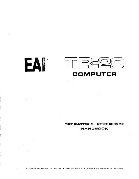 File:EAI TR-20 Operators Reference Handbook (June 1967).pdf