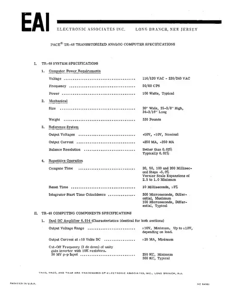 File:PACE TR-48 Transistorized Analog Computer Specifications.pdf
